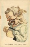VINTAGE POSTCARD Humor Dog Muzzle