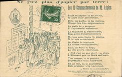 CPA Les 10 commandements de M lepine Papiers 