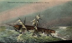 CPA Bateau Desempare Dumont Duparc peintre du ministere de la marine 