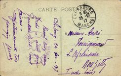 Un tiempo pesado más bajo de Normandía del barco de la POSTAL de la VENDIMIA en el bote salvavidas de los normandos de las dimensiones