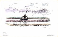 VINTAGE POSTCARD Bateau Fails