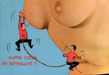 CPM Nu erotique Sein Alpinisme