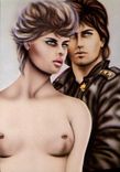 MODERN CARD Naked erotic Illustrator New Lovers Canetti