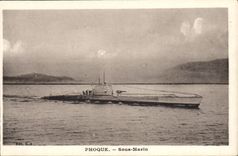VINTAGE POSTCARD Boat Submarine Seal
