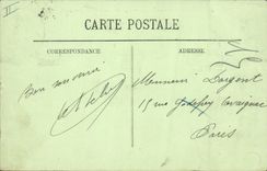 VINTAGE POSTCARD Boat Cherbourg Submersible Pluviose with broad by heavy weather Submarine