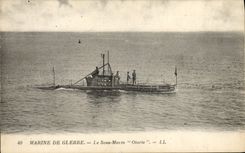 VINTAGE POSTCARD Boat Submarine Otary