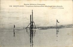 VINTAGE POSTCARD Boat Submarine Blower Sinkable Destroyer carrying out a diving