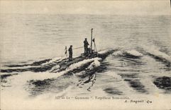 CPA Bateau Sous marin Le Gymnote Torpilleur Sous marin