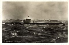 VINTAGE POSTCARD Boat Antiope Submarine