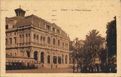 VINTAGE POSTCARD Algiers the municipal Theater