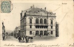 VINTAGE POSTCARD Autun the Theater