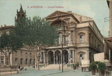 VINTAGE POSTCARD Avignon Large Theater