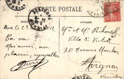 VINTAGE POSTCARD Aix les Bains the large circle the entry of the Theater