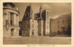 VINTAGE POSTCARD Agen Theater Ducourneau Museum