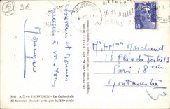 CPA Aix en Provence Cathedrale Saint Sauveur Facade gothique