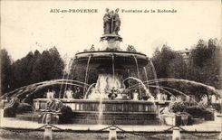 CPA Aix en Provence Fontaine de la rotonde