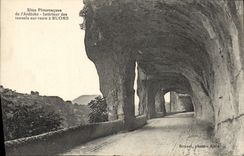 VINTAGE POSTCARD Interior of the tunnels on the road of Ruoms