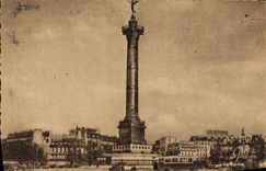 CPA Paris Place de la Bastille et colonne de Juillet 