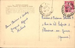 VINTAGE POSTCARD Autun Roman Building said Temple of Janus