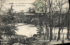 VINTAGE POSTCARD Nantes the Botanical garden during the winter