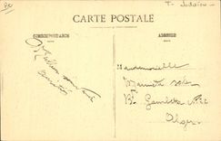 CPA Judaica Juif Luneville Rue Castara et synagogue apres l'incendie Militaria Croix Rouge