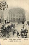 CPA Sapeurs Pompiers Lille Incendie du theatre Nuit du 5 au 6 avril 1903 La rotonde La pompe a vapeur TOP
