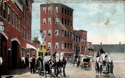 CPA Sapeurs Pompiers After the fire fighting the falmes Vanity Fair Providence Chevaux