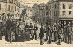 CPA Sapeurs Pompiers Legende de Saint Saulge La nouvelle Pompe 