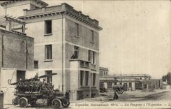 CPA Sapeurs Pompiers Exposition internationale 1914 Les pompiers a l'exposition 