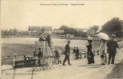 VINTAGE POSTCARD Velo Cycles Cycling Cycle-racing track of the Park of Princes Virage of arrival