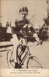 CPA Velo Cycle Cyclisme F pelissier routier Francais Champion de France des 100 km 1921 1923