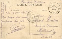 VINTAGE POSTCARD Boat Dimensions of the English Channel Stranding of a boat desemparee