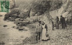 Vida de la POSTAL de la VENDIMIA con el mar un momento de felicidad