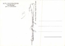 CPM Nu erotique Illustrateur Art Kissing Carbonnier