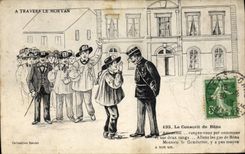 Oficial de policía de la fuerza de policía de la POSTAL de la VENDIMIA con Morvan el recluta de Bona