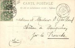 De la VENDIMIA de la POSTAL de policía de la fuerza del oficial de policía de la gendarmería casa Moulins del castillo viejo