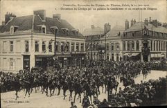 CPA Police Policier Funerailles nationales des victimes du Plubiose Ouverture du cortege par un peloton de gendarmes 