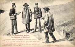 VINTAGE POSTCARD Police force Police officer Smile of Morvan holding Them and the outcomes