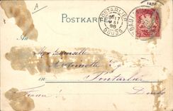 CPA Bateau SM Panzerschiff Siegfried Einfahrt vor Swinemunde