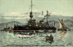 VINTAGE POSTCARD Bateau Brennus Armours squadron