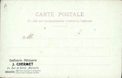 VINTAGE POSTCARD Boat Ohio the United States Ohio Publicity Confectionery Pastry making J Chermet Rue of Rome Marseilles