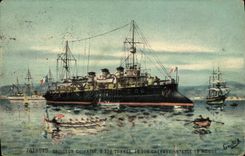 CPA Bateau Pothuau Croiseur Cuirasse 