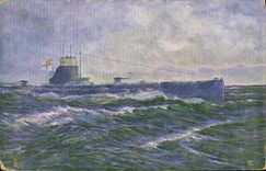 CPA Bateau Sous marin 