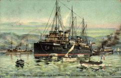 CPA Bateau Guichen Croiseur Corsaire 