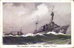 VINTAGE POSTCARD Boat Our new cruisers type Duguay Trouin