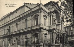 VINTAGE POSTCARD Avignon Theater