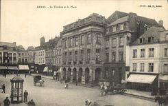 VINTAGE POSTCARD Arras the Theater and the place