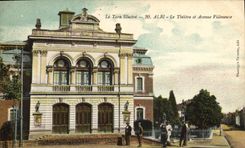 CPA Albi Le Theatre et l'avenue Villeneuve