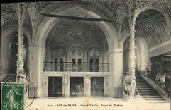 VINTAGE POSTCARD Aix les Bains Grand rings Foyer of the Theater