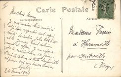 VINTAGE POSTCARD Autun the Theater and the avenue of the station